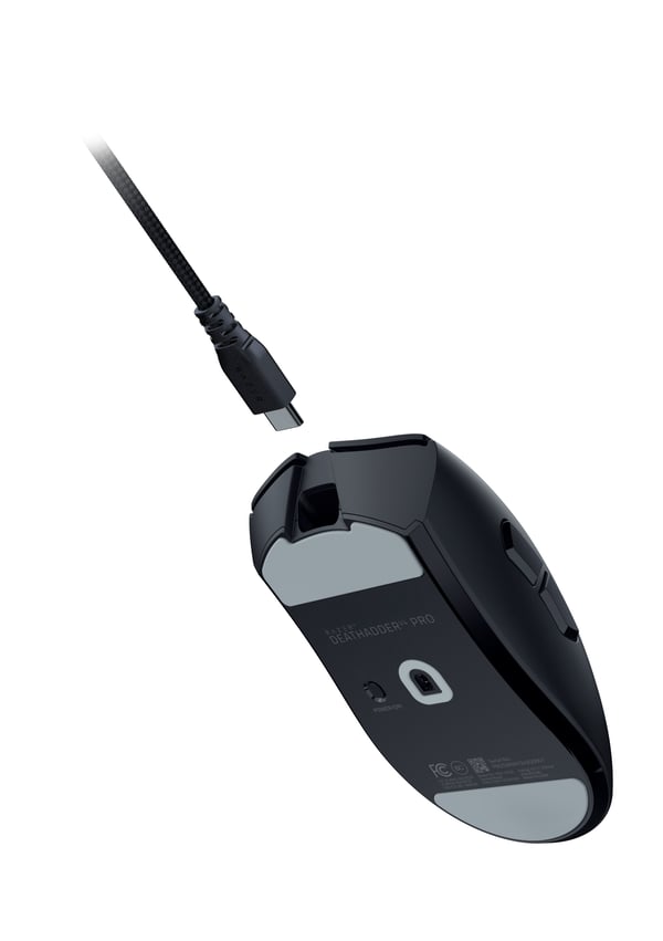 Miniatyrbillede 2 af 8: Razer DeathAdder V4 Pro mus Spil Højre hånd RF Wireless + USB Type-A Optisk 45000 dpi