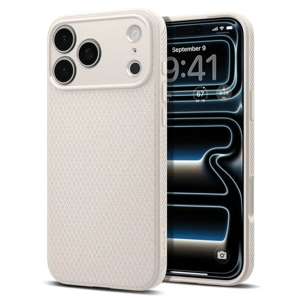 Spigen iPhone 2026 Pro/ 17 Pro Liquid Air Natural Titanium mobiltelefon etui 16 cm (6.3") Cover Spigen iPhone 2026 Pro/ 17 Pro Liquid Air Natural Titanium mobiltelefon etui 16 cm (6.3") Cover
