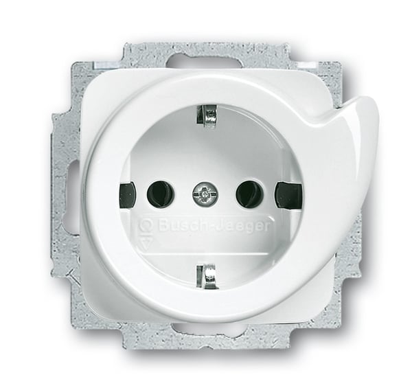 Miniatyrbild 1 av 2: Busch-Jaeger 2011-0-2605 eluttag CEE 7/3 Vit