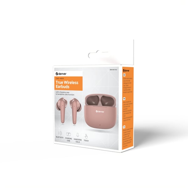 Denver TWE-48DR Headset True Wireless Stereo (TWS) I ørerne Opkald/musik Bluetooth Rose