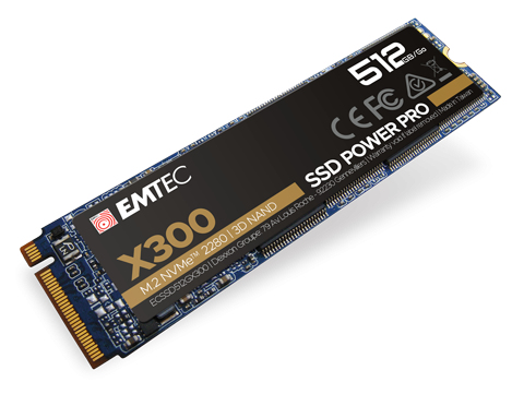 Miniatyrbillede 1 af 2: Emtec X300 512 GB M.2 PCI Express 3.0 NVMe 3D NAND