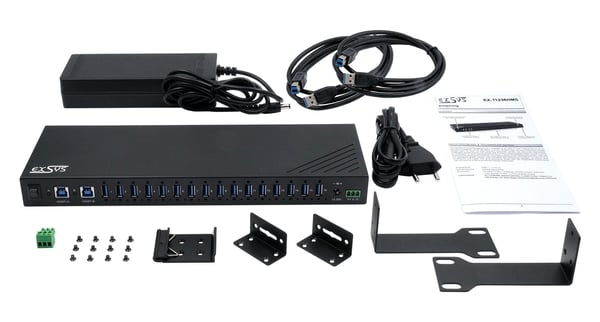 Miniatyrbild 8 av 8: EXSYS EX-11236HMS gränssnittshubbar USB 3.2 Gen 1 (3.1 Gen 1) Type-B 5000 Mbit/s Svart