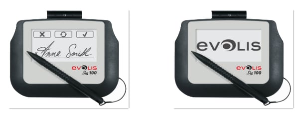 Evolis SIG100 10,2 cm (4") Vit, Svart LCD