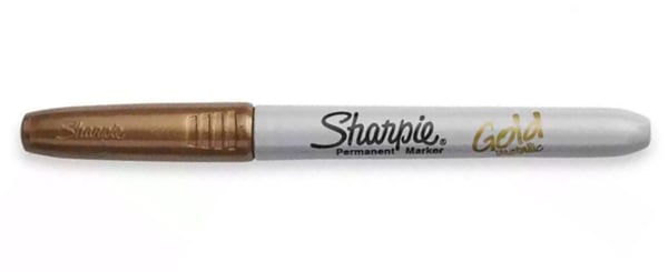 Sharpie Metallic markeringspennor Fin spets Guld Sharpie Metallic markeringspennor Fin spets Guld