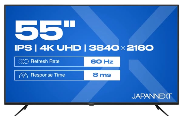 JAPANNEXT JN-IPS550UHD60F computerskærm 139,7 cm (55") 3840 x 2160 pixel 4K Ultra HD LCD Sort