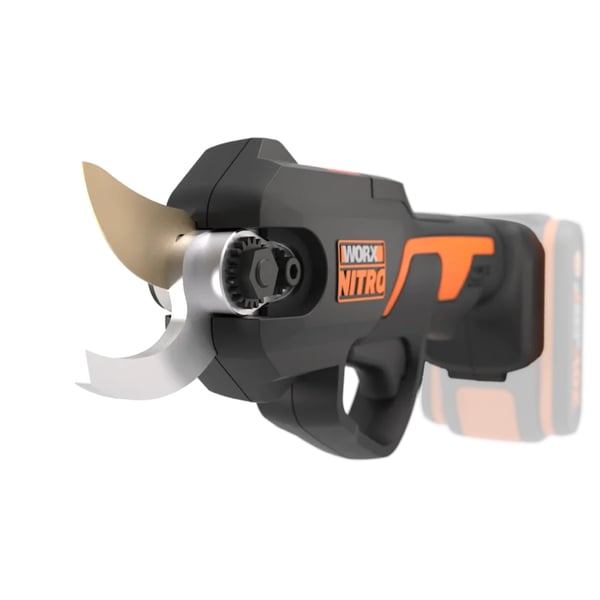 Miniatyrbild 4 av 6: WORX WG330E.9 elektrisk trädgårdssax Svart, Orange 2,5 cm 20 V