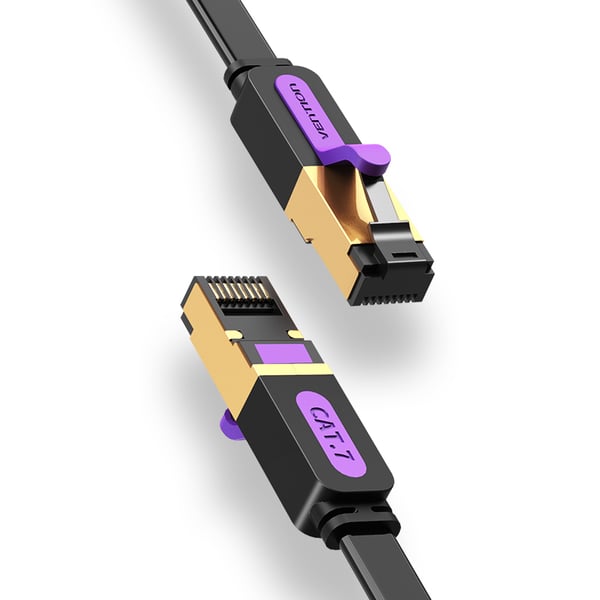Miniatyrbild 3 av 3: Vention ICABG nätverkskablar Svart 1,5 m Cat7 Platt
