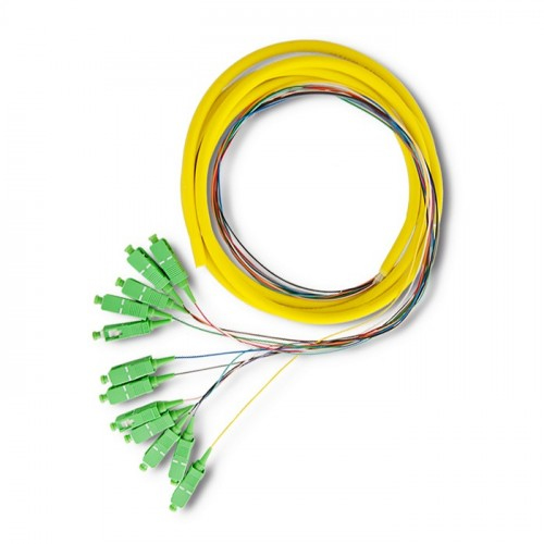 Qoltec 12 x Light Air Pigtail SC/APC | Singlemode | G657A2 | 2m