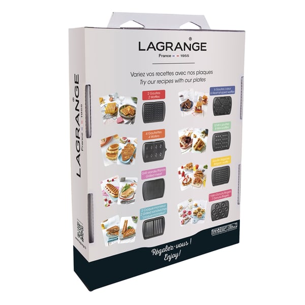 Miniatyrbillede 2 af 2: LAGRANGE Premium Gaufres Plaques Grill/Panini Plade
