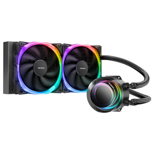 Miniatyrbild 1 av 9: Antec VORTEX 240 ARGB Processor Allt-i-ett vätskekylare Svart