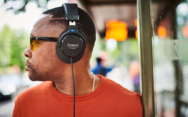 Miniatyrbillede 3 af 6: Roland RH-200 hovedtelefoner/headset Ledningsført Musik Sort
