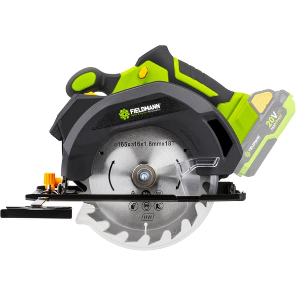 Miniatyrbild 5 av 7: Fieldmann FDUK 70305-0 bärbar cirkelsåg 16,5 cm Svart, Grön 4300 RPM