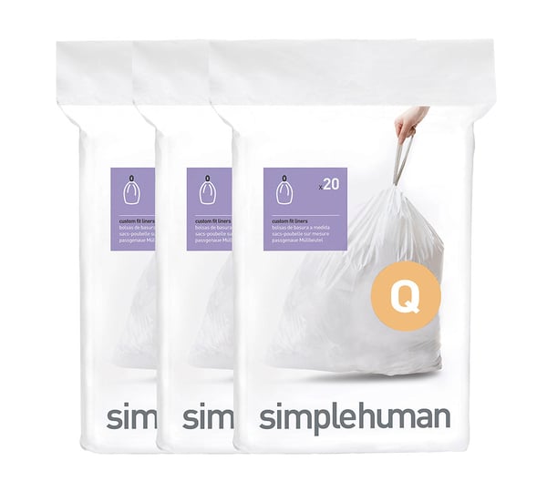 Pikkukuva 1 / 4: simplehuman CW0264 roskapussi 65 L Valkoinen 60 kpl
