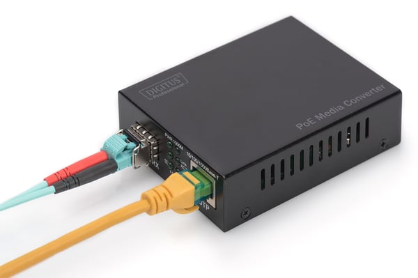 Miniatyrbillede 5 af 6: DIGITUS Gigabit PoE mediekonverter, RJ45 / SFP, PSE
