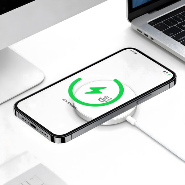 4smarts 541708 oplader til mobil enhed Smartphone Hvid USB Trådløs opladning Hurtig opladning Indendørs