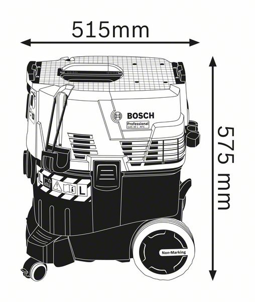 Bosch GAS 35 L AFC Professional Sort, Blå 1200 W
