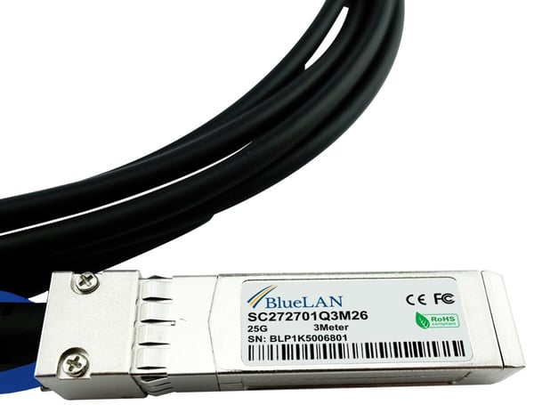 BlueOptics 470-ACEV-BL InfiniBand og fiberoptisk kabel 3 m SFP28 Sort, Sølv