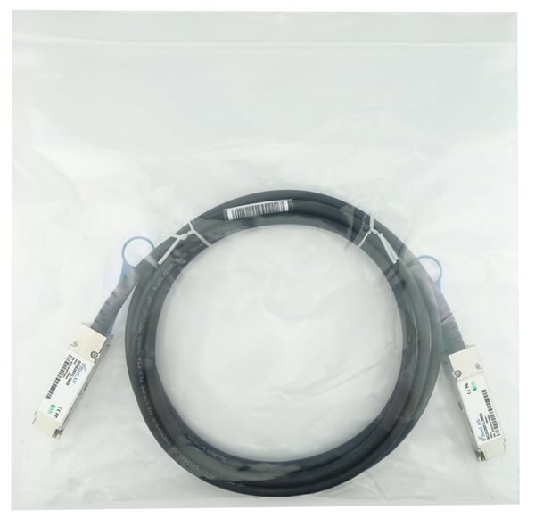 BlueOptics XQ+DA0002-BL InfiniBand og fiberoptisk kabel 2 m QSFP28 Koral, Sølv