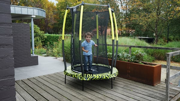 Miniatyrbillede 3 af 10: EXIT Tiggy Indendørs & udendørs Rund Fjederfri Trampolin