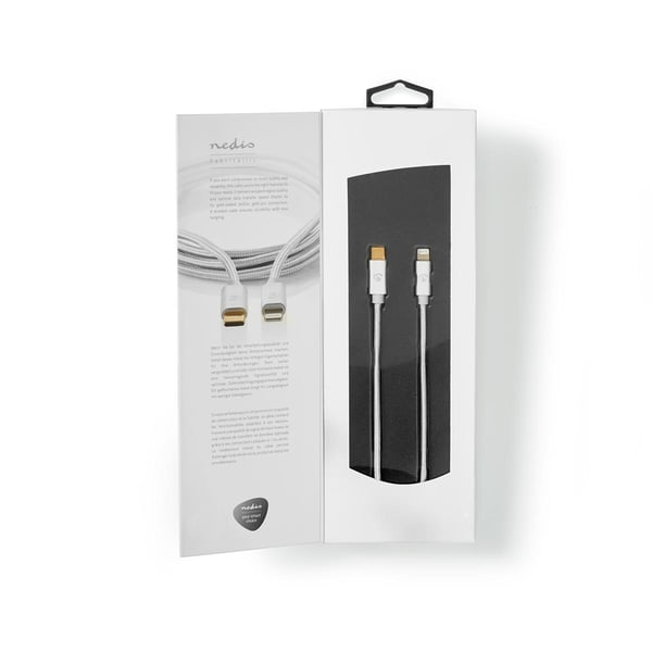 Nedis CCTB39650AL20 Lightning kabel 2 m Aluminium
