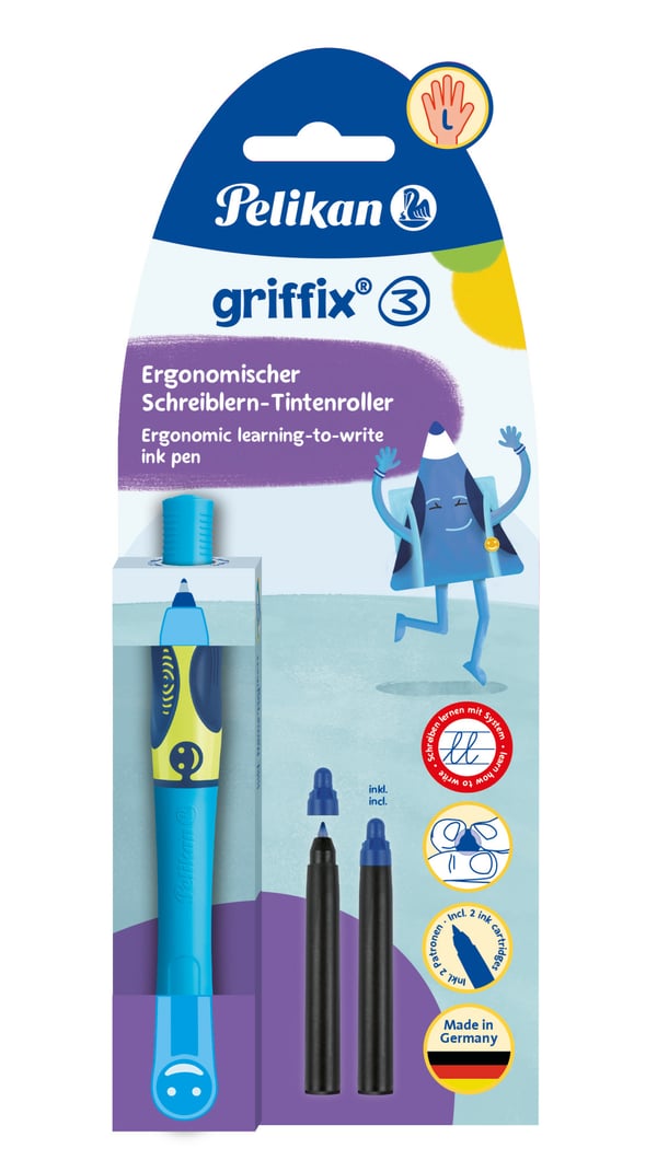 Miniatyrbild 1 av 3: Pelikan griffix Fastklämbar och indragbar penna Blå 1 styck