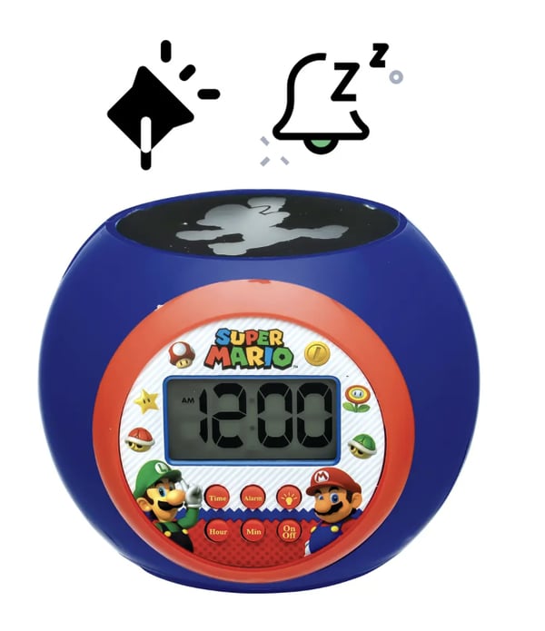 Lexibook Super Mario Projector Alarm Clock Digital väckarklocka Multifärg