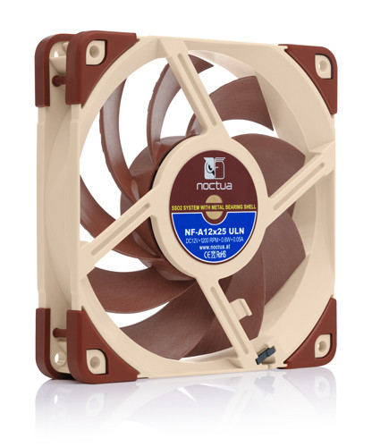 Miniatyrbild 3 av 7: Noctua NF A12x25 ULN Datorväska Fan 12 cm Beige, Röd