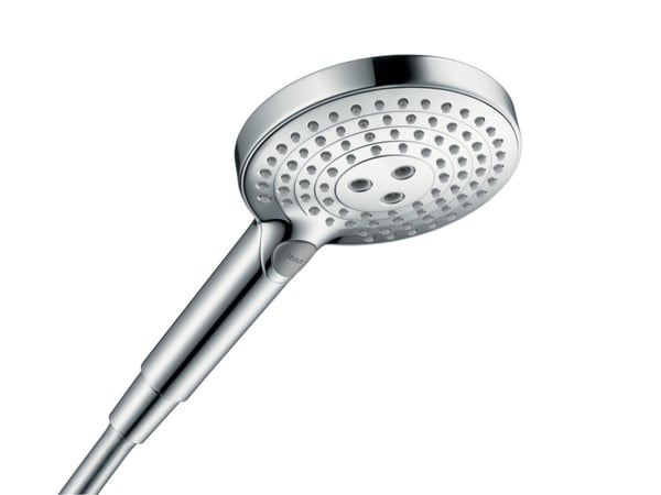Miniatyrbillede 2 af 6: Hansgrohe Raindance Select S Håndholdt bruserhoved Krom, Hvid