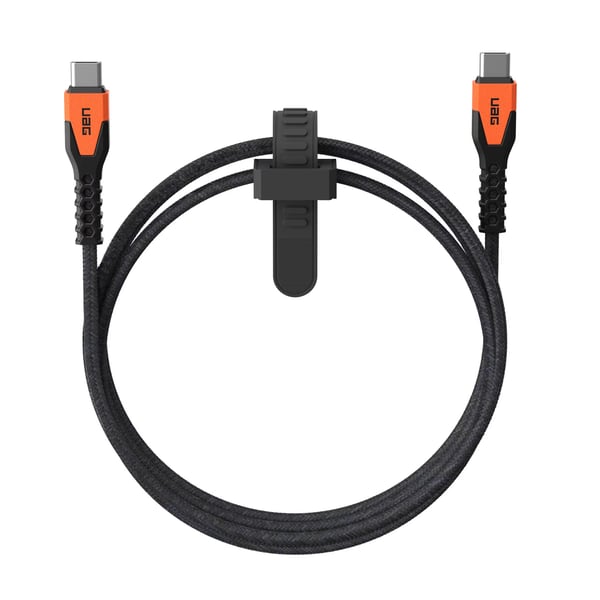 Miniatyrbillede 5 af 8: Urban Armor Gear Kevlar USB-kabel USB 2.0 1,5 m USB C 0,48 Gbit/sek. 140 W Sort, Orange