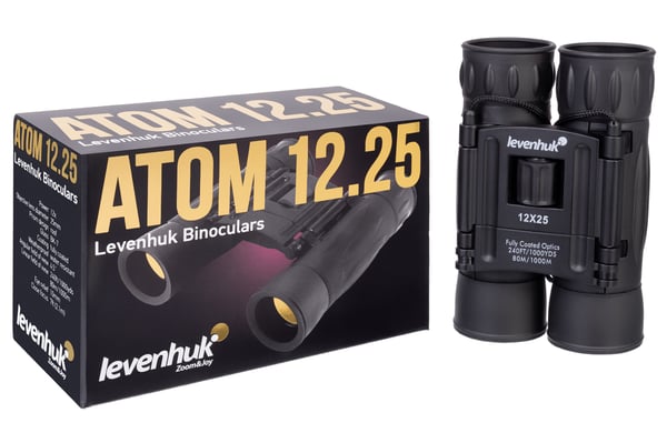 Levenhuk Atom 12x25 kiikari Katto Musta