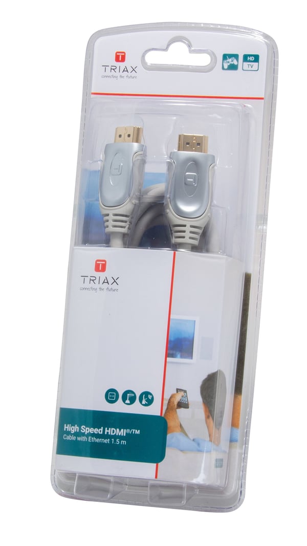 Triax 370715 HDMI-kabel 1,5 m HDMI Type A (Standard) Grå