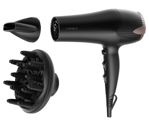 Miniatyrbillede 3 af 7: Carmen CHD2365B hårtørrer 2300 W Sort, Roseguld