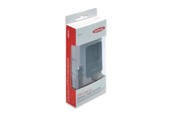 Ednet 31516 kortinlukija USB 2.0 Musta
