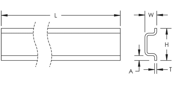 Pikkukuva 2 / 2: Asennuskisko 35x15x2000mm DR 15 (2m) 557900