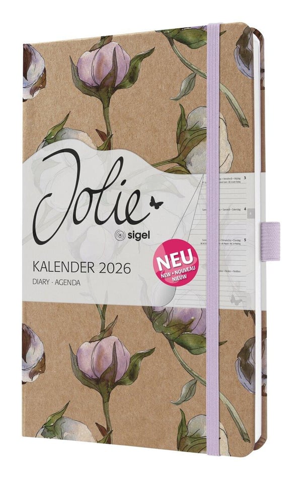 Miniatyrbillede 2 af 2: Sigel Jolie J6805 aftale- og mødekalender samt tilbehør Ugentlig aftalebog 174 Sider Brun, Guld, Grøn, Mintfarve