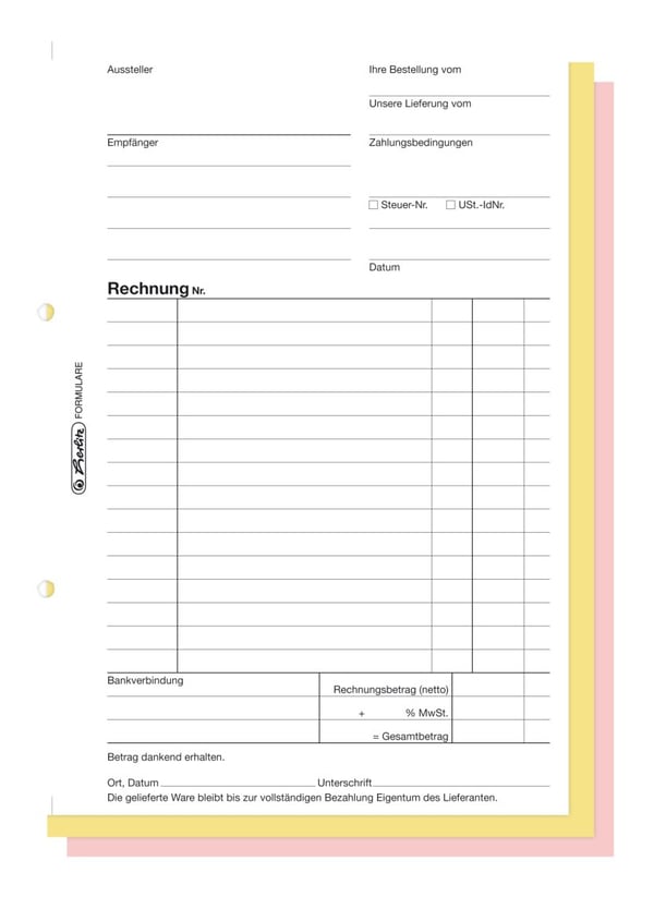 Herlitz 888545 regnskabsblanket og -bog A5 120 Sider