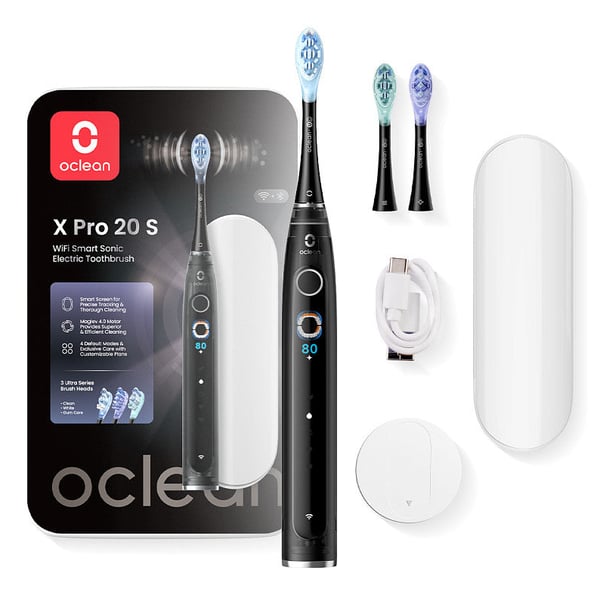 Oclean X Pro 20 Set Voksen Sonisk tandbørste Sort
