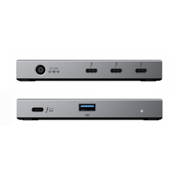Miniatyrbillede 2 af 5: ALOGIC TB4H3TB interface hub Thunderbolt 4 40000 Mbit/s Sort, Grå