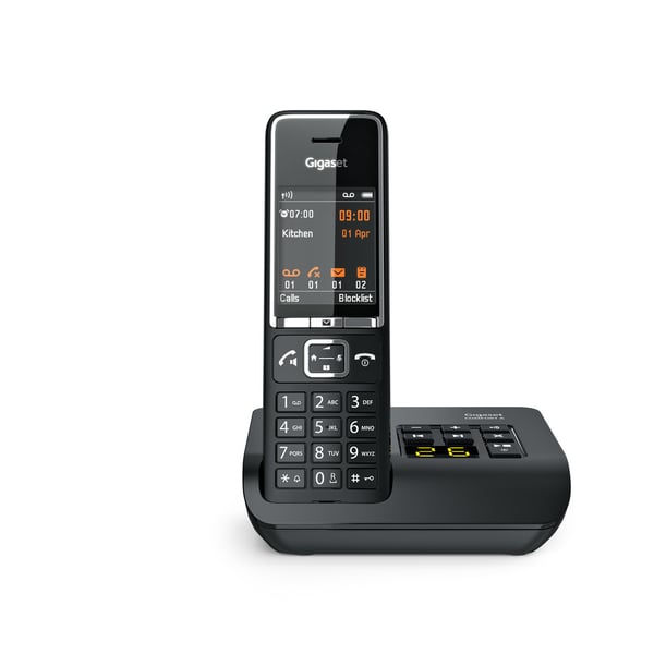 Gigaset COMFORT 550A Analog/DECT-telefon Nummervisning Sort
