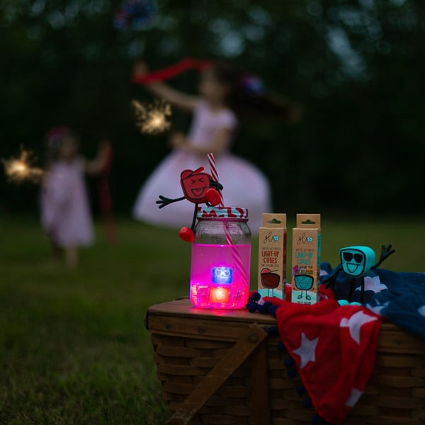 glo Sammy Light-Up Cubes Bade legetøj Rød