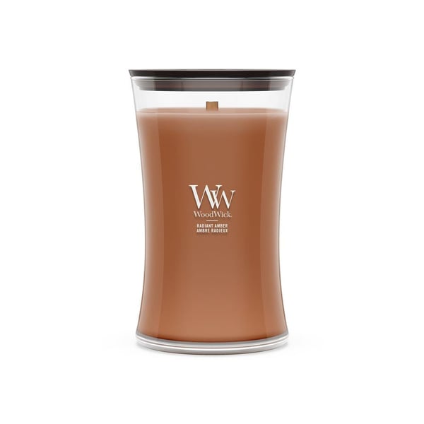 Pikkukuva 1 / 3: WoodWick Radiant Amber vahakynttilä Sylinteri Meripihka Ruskea 1 kpl