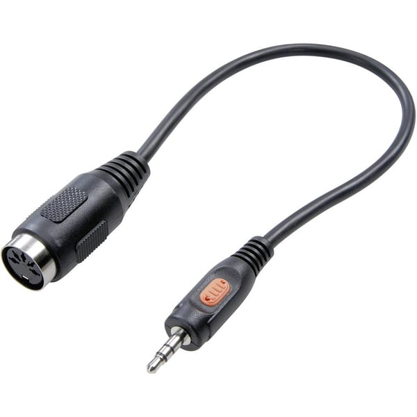SpeaKa Professional SP-7869840 lydkabel 0,2 m 3.5mm DIN (5-pin) Sort