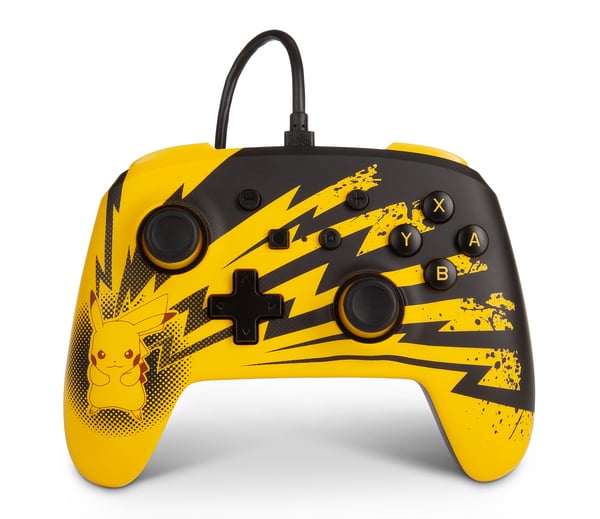 PowerA 1516985-01 spelkonsoler Svart, Gul USB Spelplatta Analog / Digital Nintendo Switch, Nintendo Switch Lite