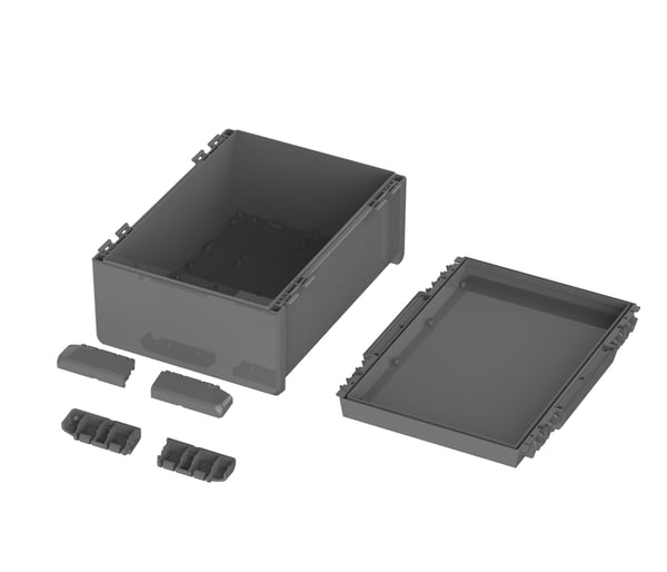 Miniatyrbillede 3 af 3: Bopla B 273616 ABS 7024 elektrisk skab IP66, IP68
