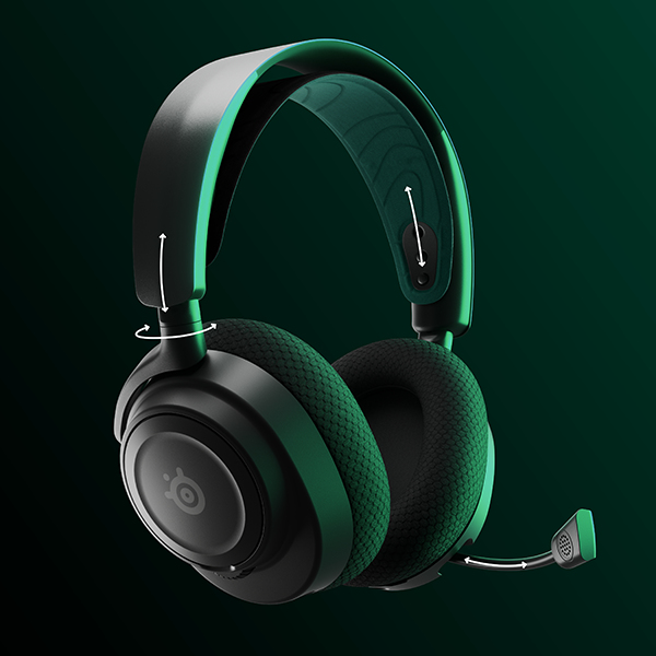 Steelseries Arctis Nova 7X Kuulokkeet Langallinen & langaton Pääpanta Pelaaminen USB Type-C Bluetooth Musta, Vihreä