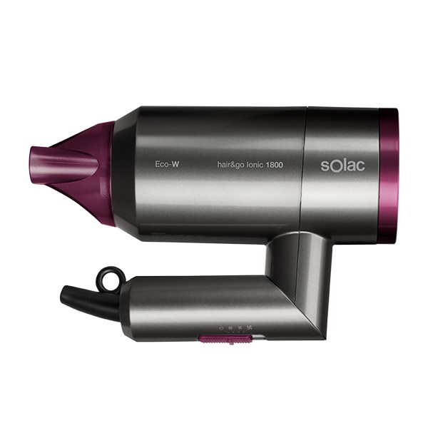 Solac Hair&Go Ionic hårfön 2000 W Grå, Lila
