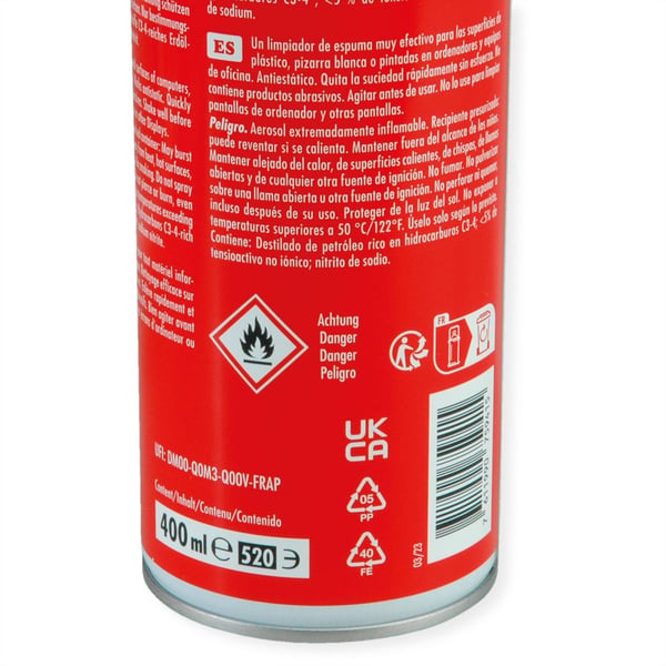 Miniatyrbillede 5 af 5: ROLINE 19044130 Metal/plastik Udstyrsrensning spray 400 ml