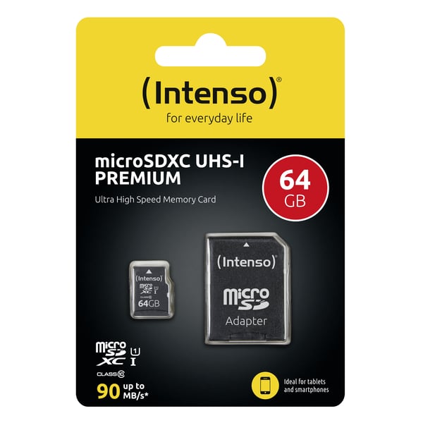 Miniatyrbillede 3 af 4: Intenso 3423490 hukommelseskort 64 GB MicroSDXC UHS-I Klasse 10