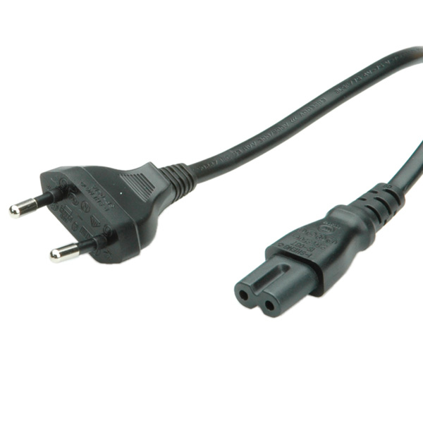 VALUE 2-pin 1.8m Musta 1,8 m C7 liitin