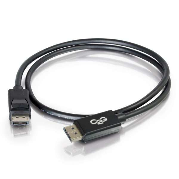 Miniatyrbillede 5 af 8: C2G 1m DisplayPort Cable with Latches 4K - 8K UHD M/M - Black Sort